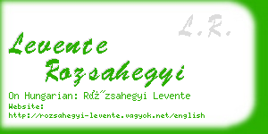 levente rozsahegyi business card